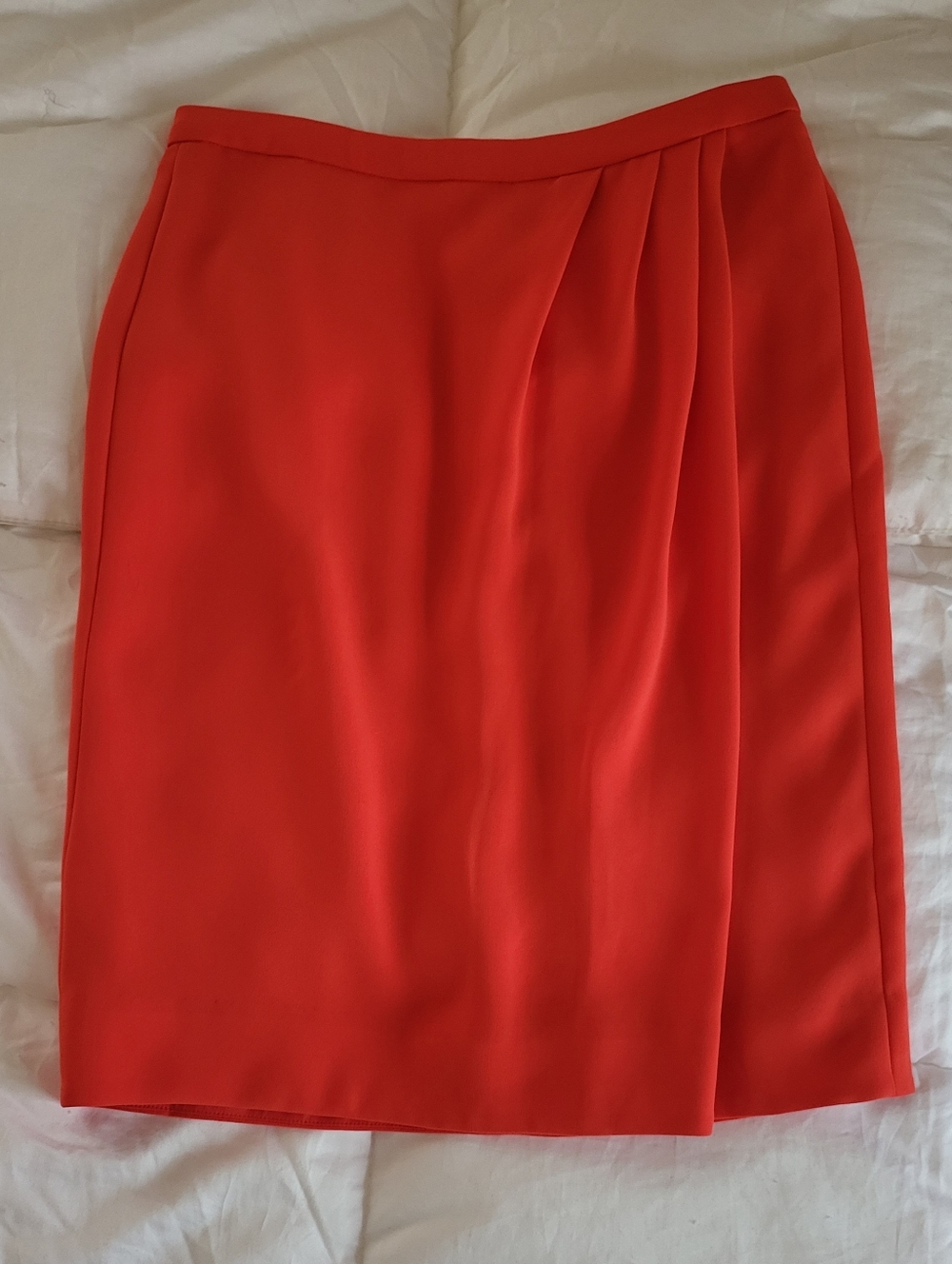 J.crew orange pencil front pleated skirt. Size 0 New